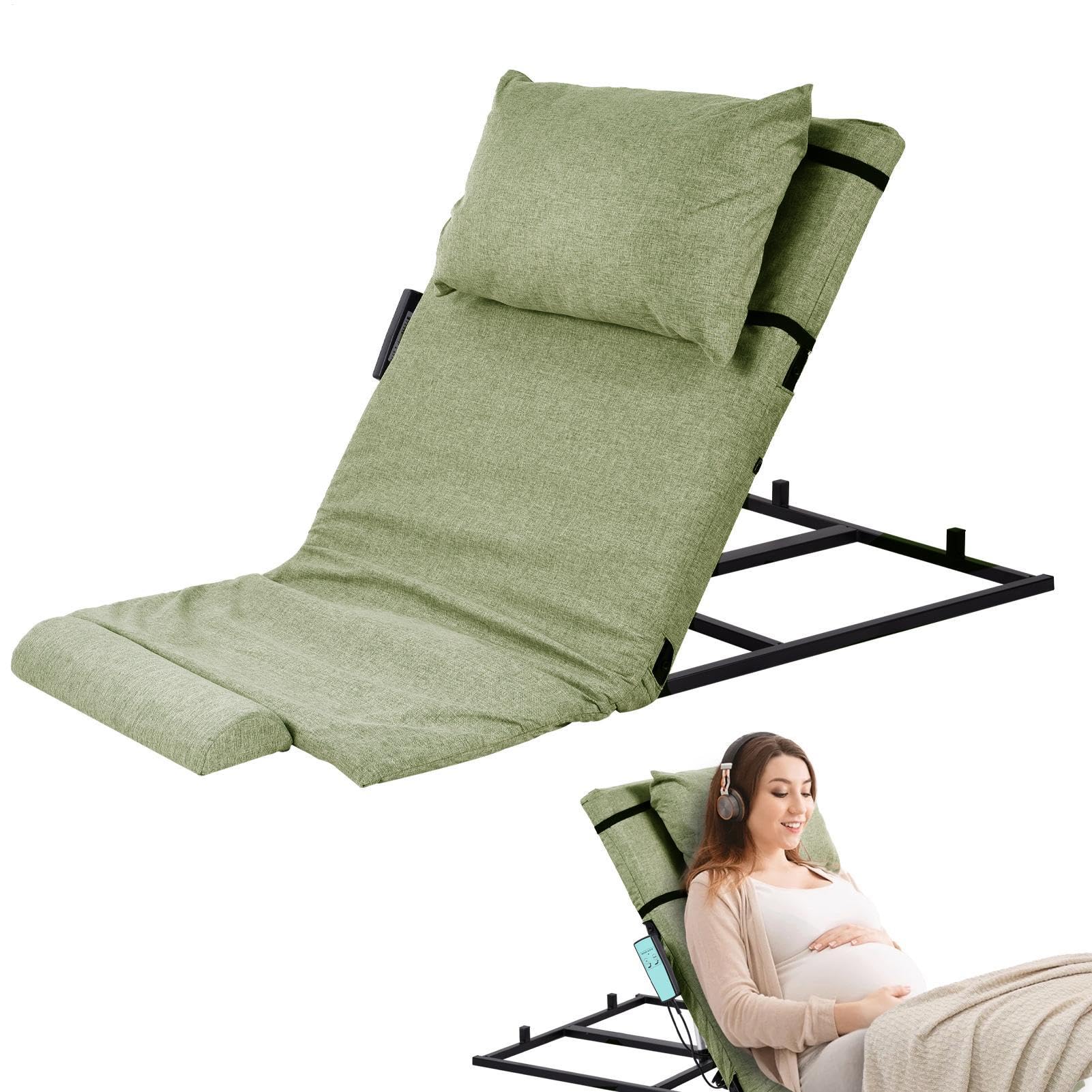 Lifting Bed Backrest - Bed Lift Assist - Elderly Bed Assist, Electric Auxiliary Backrest, Includes Pillow & Foot Pad for Patient, Handicap