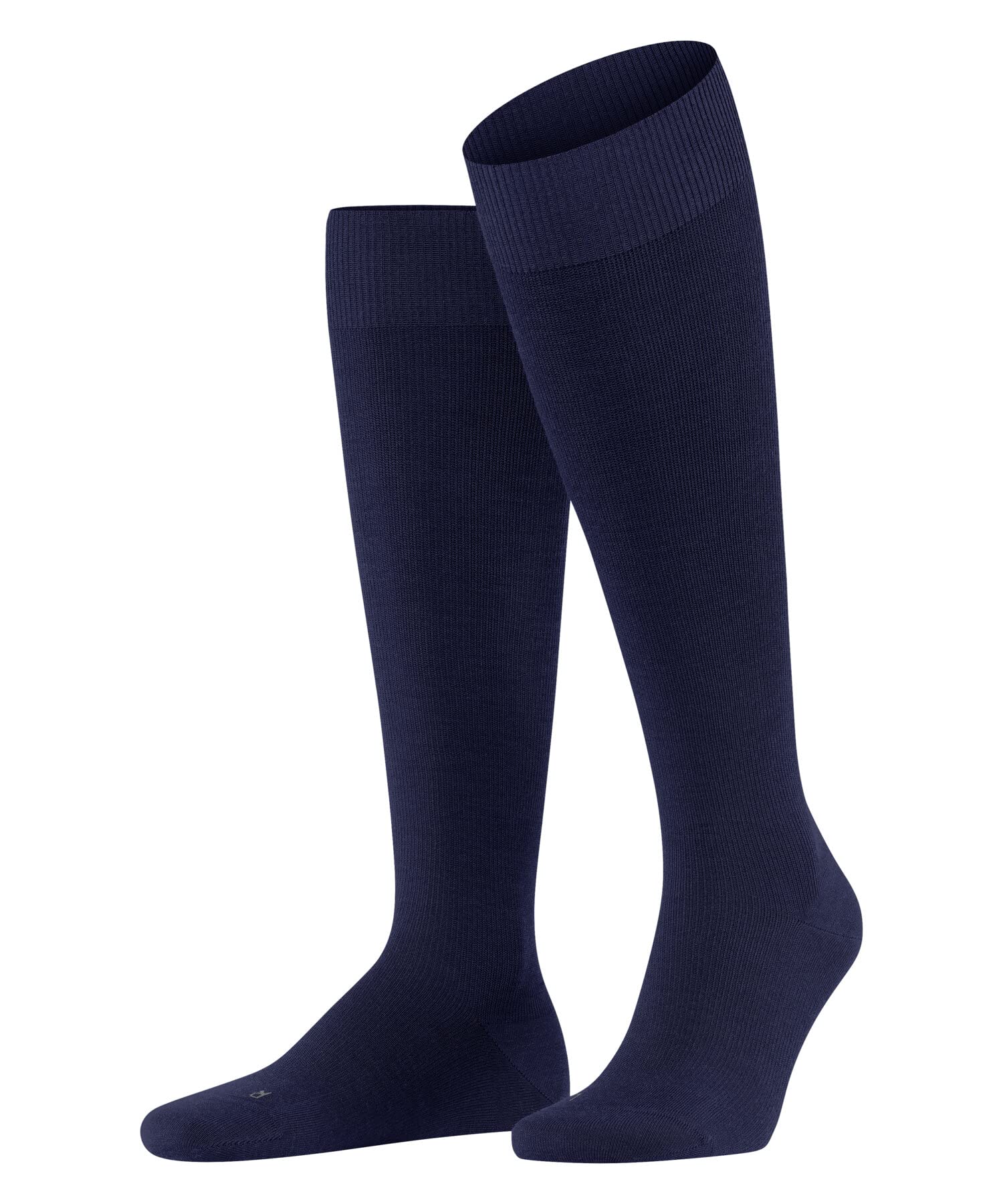 FALKE Men's Energizing Wool M Kh Cotton With Compression 1 Pair Knee-High Socks, Blue Deep 6418, 8.5-9.5