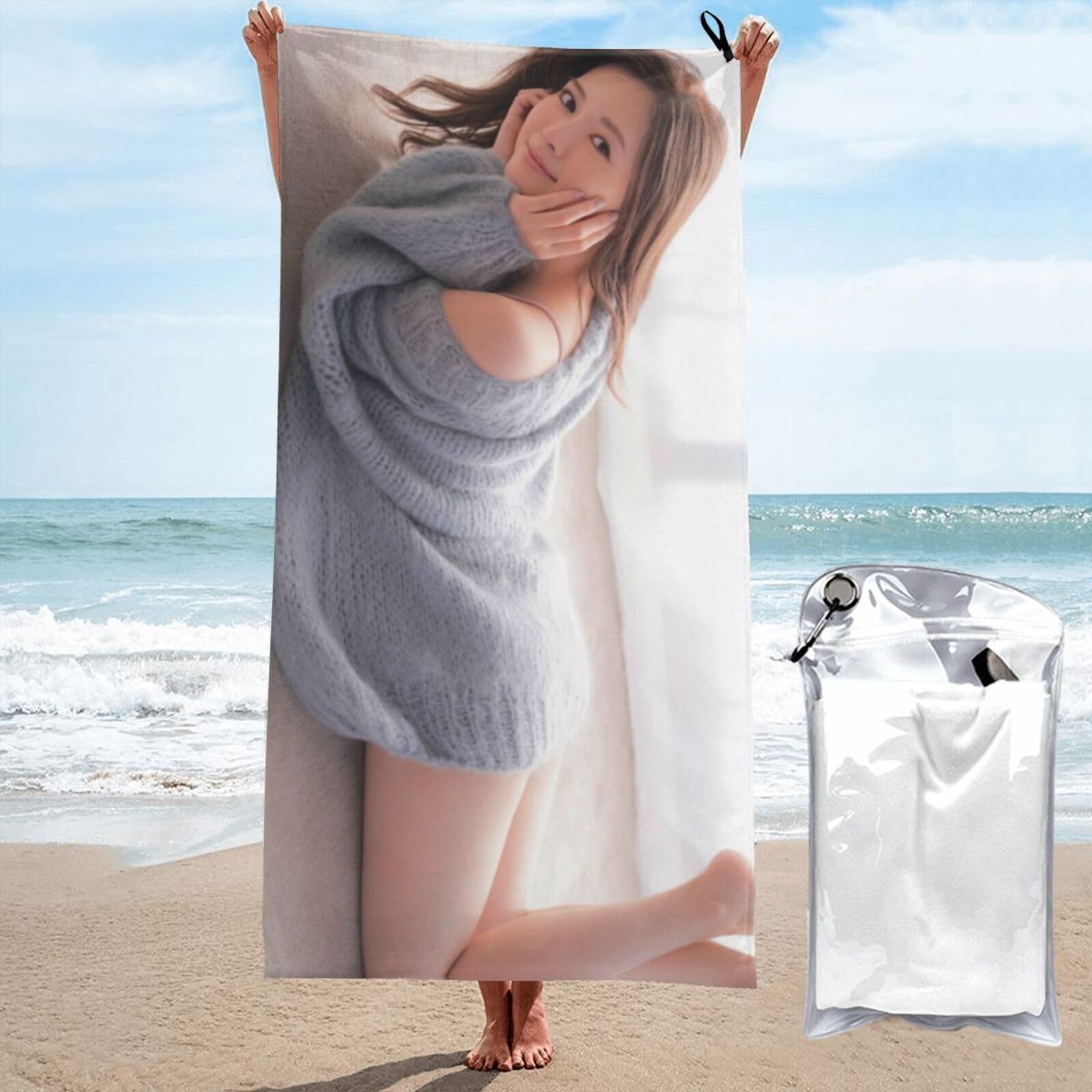 Amazon｜SYPPCH 白石麻衣 バスタオルビーチタオル 人気 グッズ 大判超