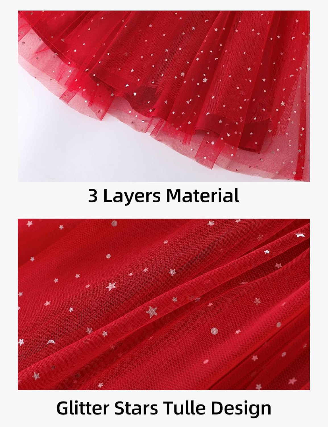 Toddler Girl Tutu Dress Long Sleeve Star Sequin Bowknot Velvet Party Tulle Dresses Princess Birthday for 2-8 Y - Image 7