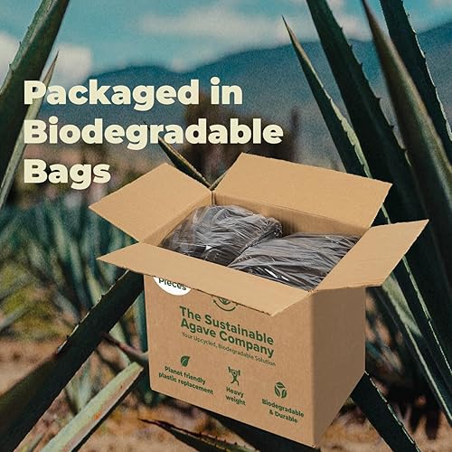 Miniatura 8 de Sustainable Agave Co - Cuchillos de fibra de agave - 24 unidades - Biodegradables, a base de plantas - Marrón, cubiertos a granel