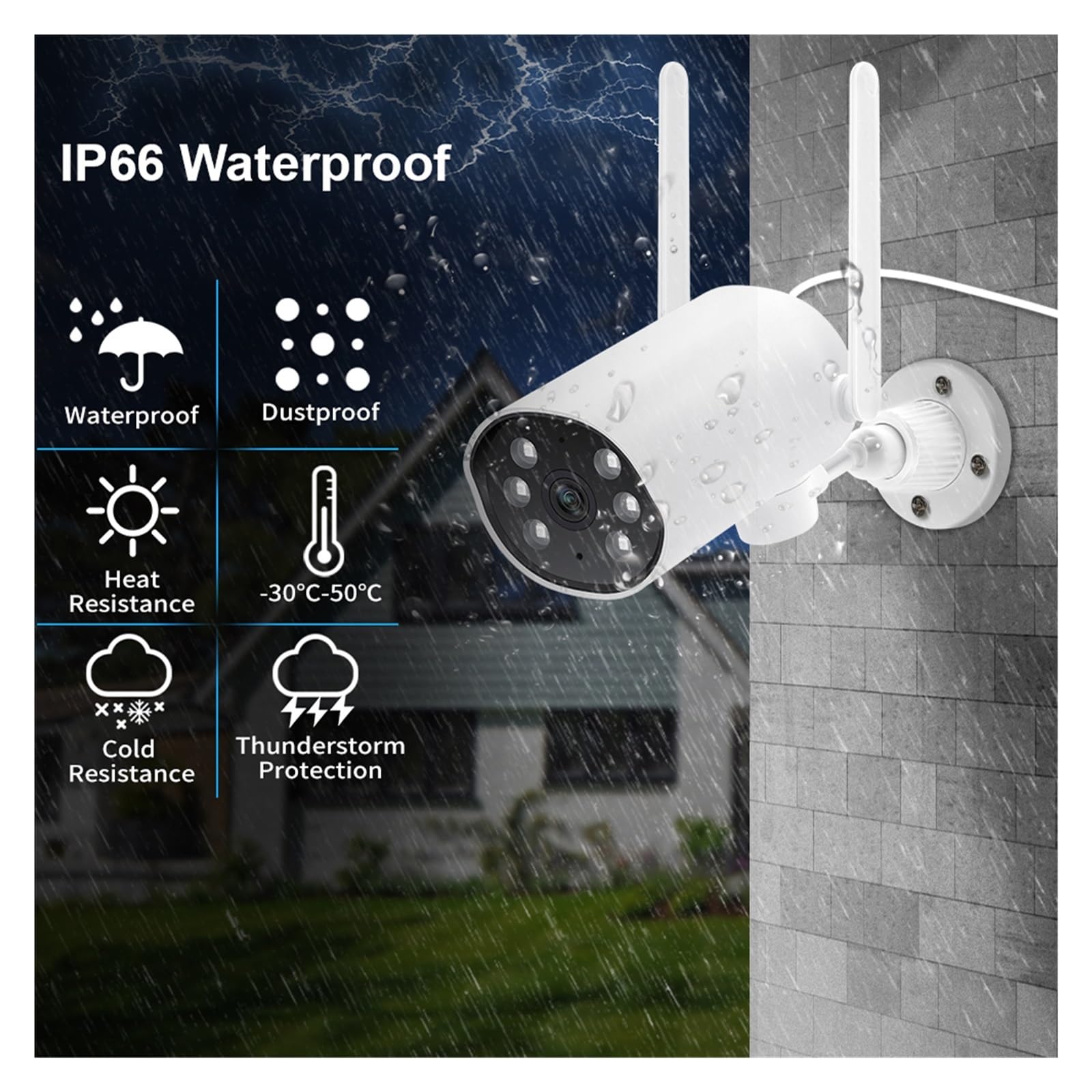 Système De Vidéosurveillance Sans Fil 3MP 8CH NVR Wifi Ensemble Caméras Sécurité IP Moniteur 12 Pouces Kit Surveillance Vidéo Étanche Audio 2 Voies Bonne Qualité D'Image(None,8CH NVR 6Cams(B))