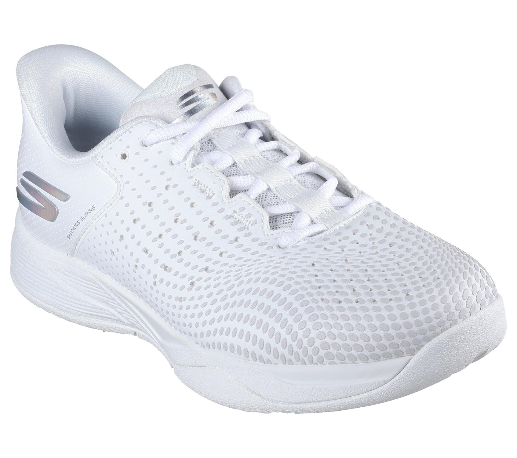 Skechers Women's Skechers Viper Court Reload Pickleball-Shoes, White Synthetic/Textile/White Trim, 2 UK