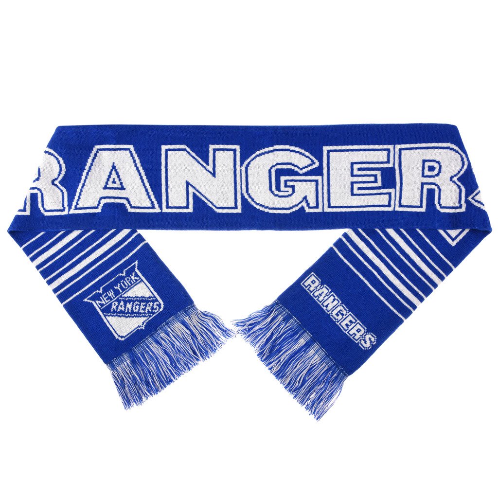 FOCO NHL 2 Sided Knit Large Wordmark Logo Fan Scarf, New York Rangers
