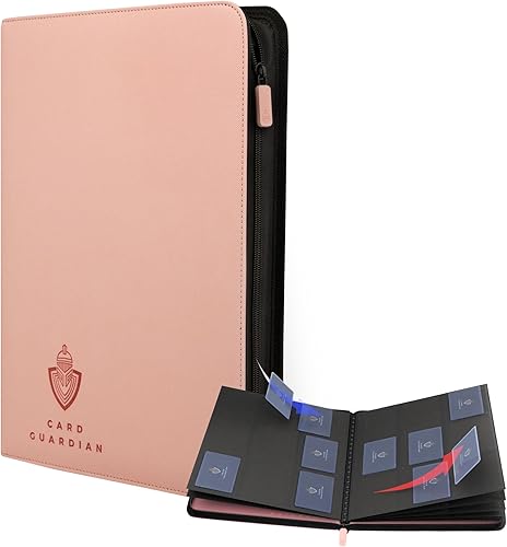 Miniatura 15 de Card Guardian - Carpeta Premium de 9 Bolsillos con Cremallera para 360 Cartas de Juegos de Cartas Coleccionables TCG (Verde) Bolsillos de Carga