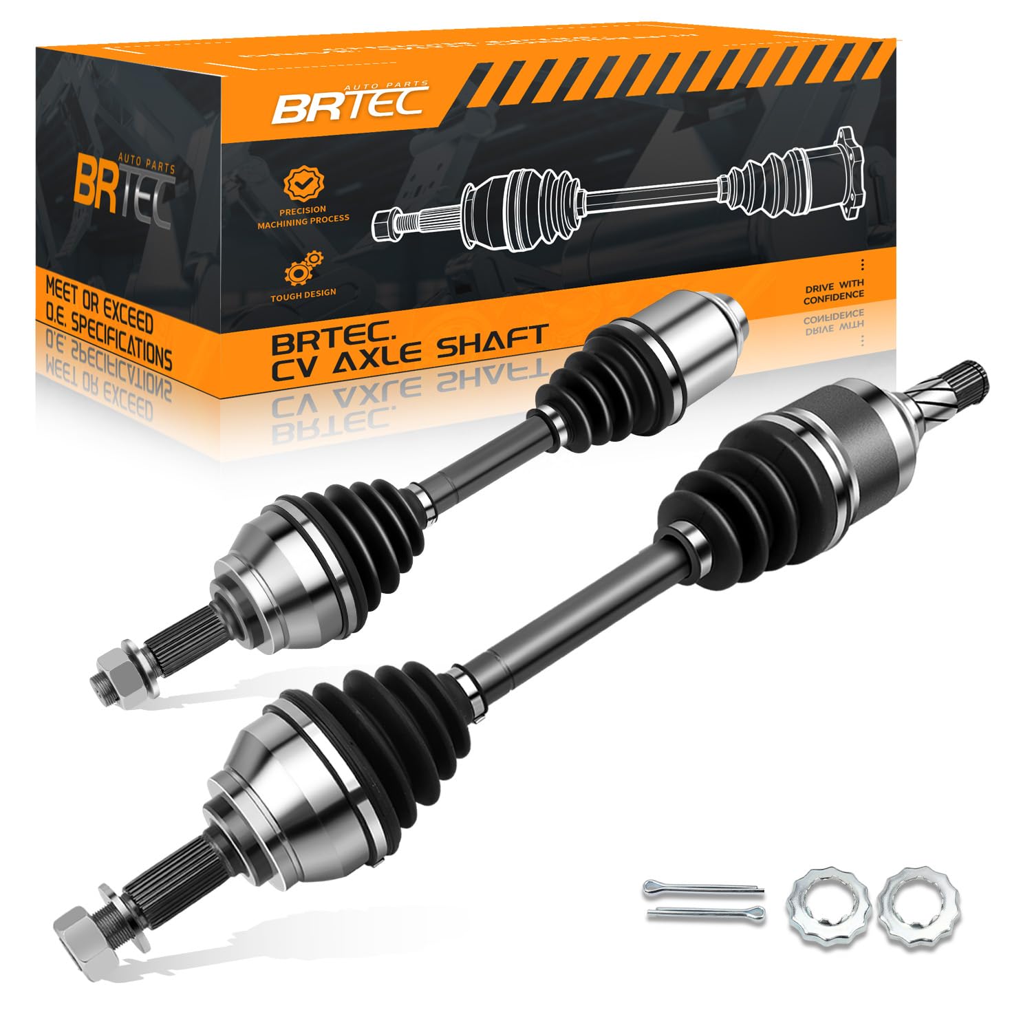 AWD Front CV Axle Shaft Assembly Fit for Nissan Murano 2006-2007 V6 3.5L - Driver & Passenger Side, 66-6244 66-6246