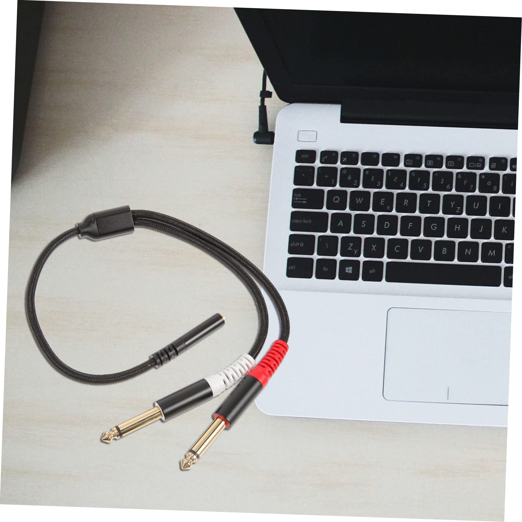 Mikikit 5pezzi Adattatore Audio Splitter Femmina Doppio Maschio Cavo Professionale Per Home Theater e Studio Facile Da Usare e Compatibile Con Dispositivi Audio e Video