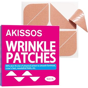 Anti-Wrinkle Plasters - Akissos 80 Pieces Improved Version Anger Wrinkle Plasters Face Lifting Tape Overnight for Forehead Wrinkles Wrinkle Wrinkles Crow Feet Wrinkle Tape Face Tightening After