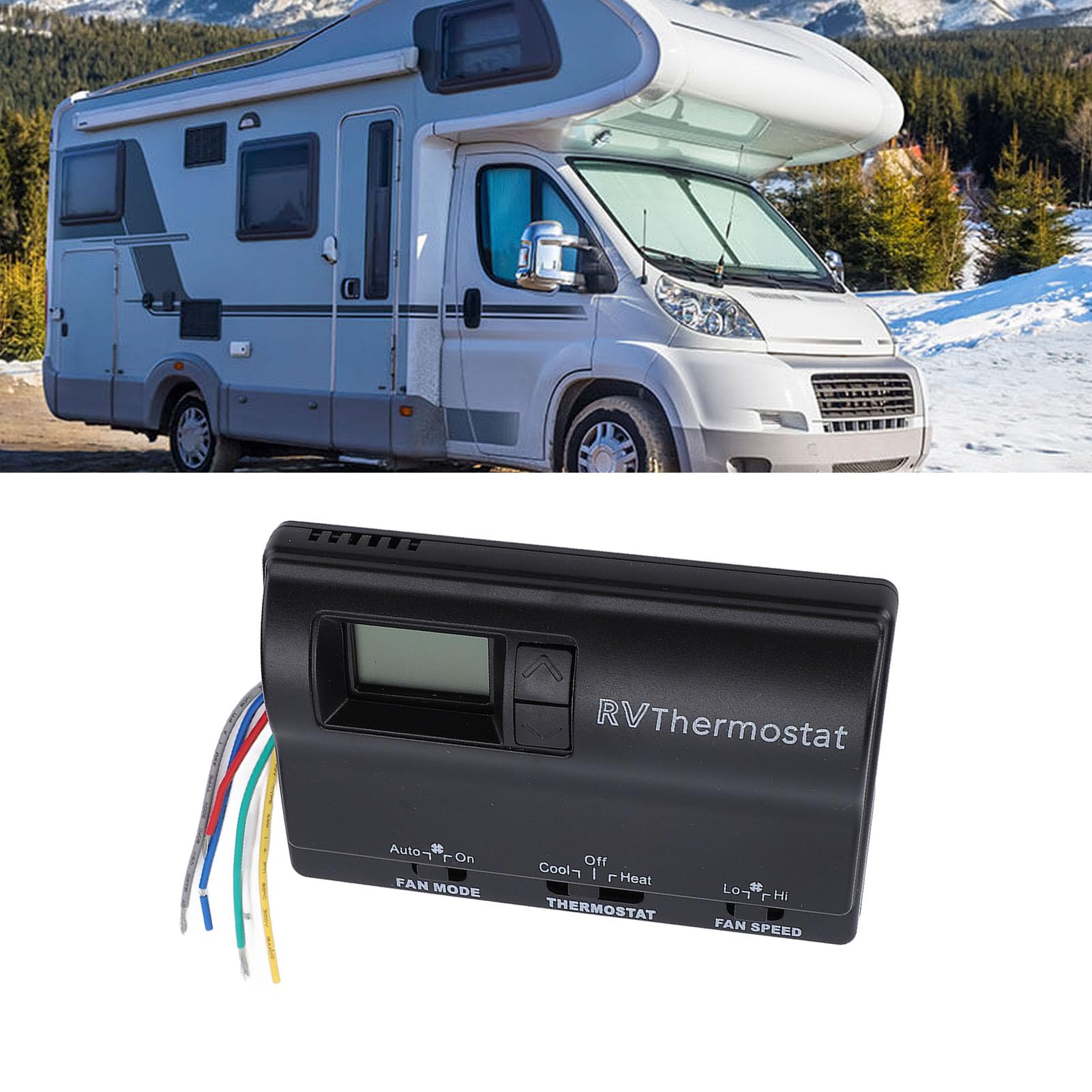 Termostato Digital RV Control de Alta Precisión para RV Montado en la Pared 8330-336 8330-337 -338, Modos de Ajuste de Temperatura para Autocaravana, Material ABS Resistente