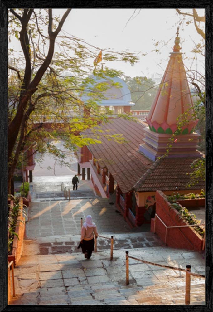 Wall Art -‘Chatushrungi Temple’ -Pune Cityscape -Fine Art Photography Print on Archival Canvas by Sanjay Marathe -14” x 21” (35.5 x 53.3 cm) with Classy Box Frame 15” x 22” x 1” (38.1 x 55.8 x 2.5 cm) -Wall Décor for Homes, Offices, Hotel rooms, Lobbies, Hospitals
