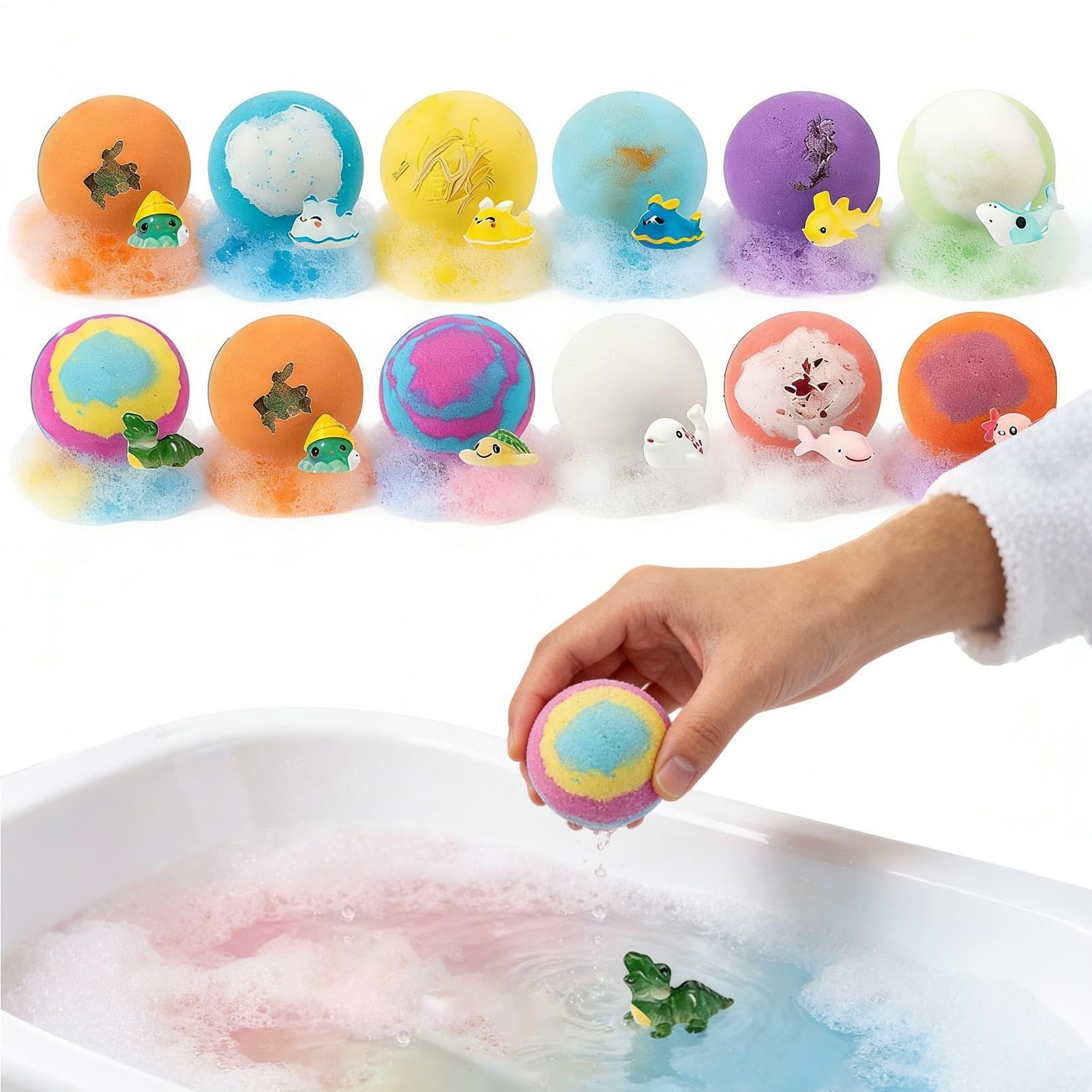 Palla da Doccia al Sale - 12 Pezzi Detergente Corpo Rilassante - Sali Da Bagno Con | Per Spa Casa Viaggio Hotel Bambini Ragazzi