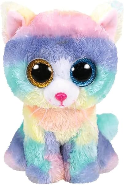 TY Heather Cat Beanie Baby Soft Toy 15cm Multicoloured