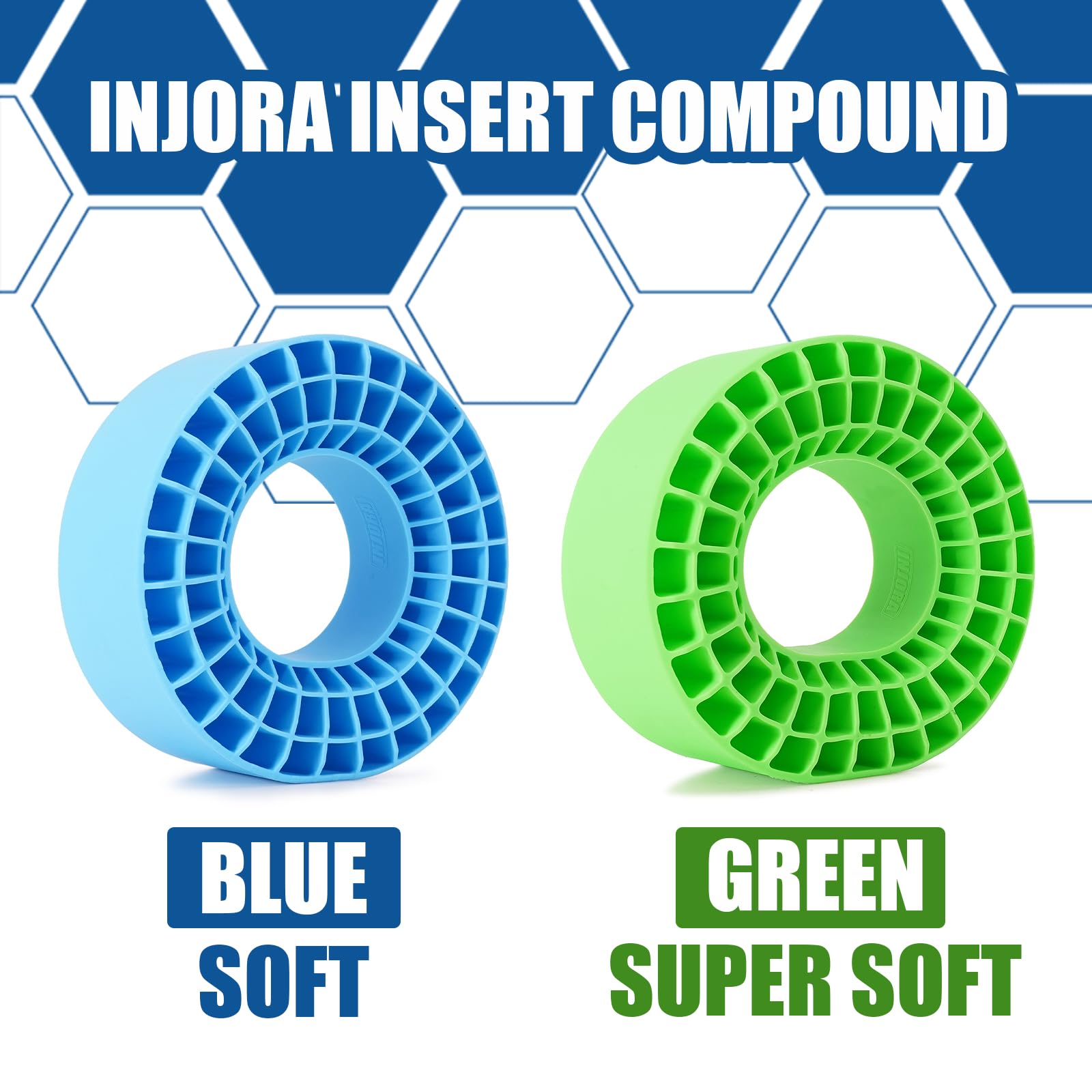 INJORA 4PCS Insert en Caoutchouc Silicone pour Pneus 146-149mm (5,75" OD) 2.2"