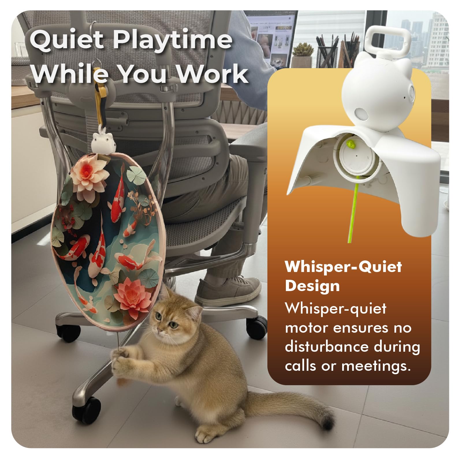 OtterVerz 11 Juguetes interactivos para gatos de interior, juguete de plumas colgante automático oculto para gatos, juguetes de enriquecimiento recargables activados por movimiento para gatos adultos