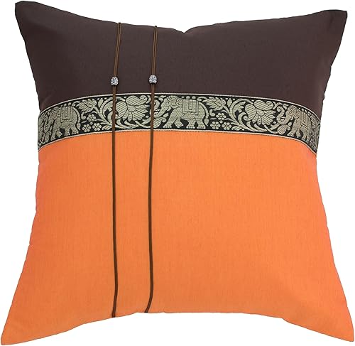 Avarada Fundas de almohada decorativas de elefante de 16 x 16 pulgadas (15.7 x 15.7 in), funda de cojín para sofá, silla, cama, parte trasera de