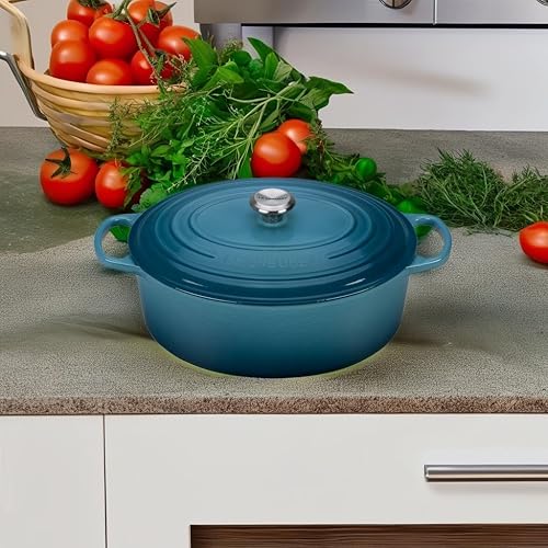 Miniatura 5 de Le Creuset Horno holandés ovalado de hierro fundido esmaltado, 9.5 cuartos de galón, Marsella