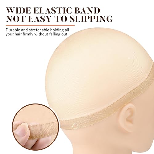 Miniatura 13 de MORGLES Gorras de peluca antideslizantes para mujer, 20 unidades, para encaje frontal, color marrón y marrón claro