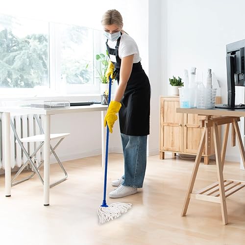 Miniatura 9 de Superio Repuesto de trapeador de cuerdas, cabezal de trapeador de algodón, repuesto para mopa de hilo de algodón para limpieza de suelos de madera