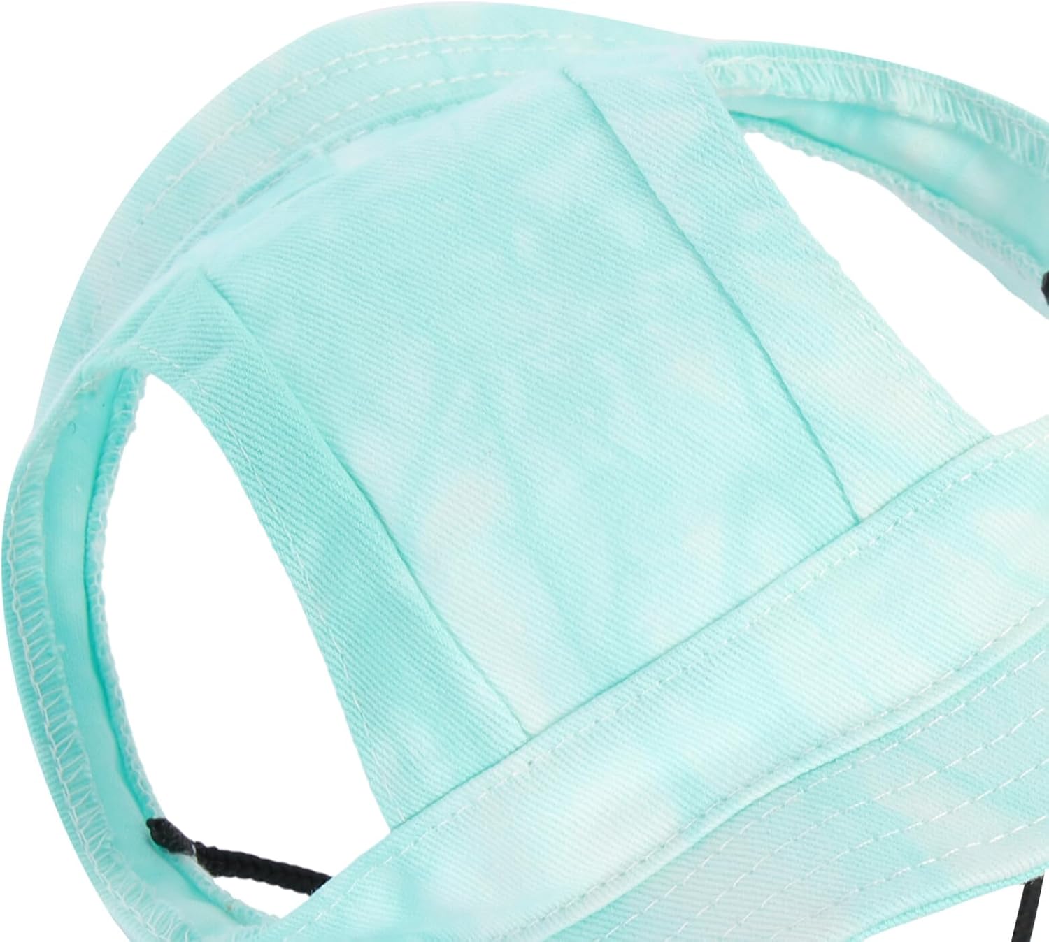Adjustable Puppy Sun Hat with Ear Cutouts, Cotton Dog Bucket Hat for Outdoor Sun Protection, Mint Green Small Pet Baseball Cap for Dogs