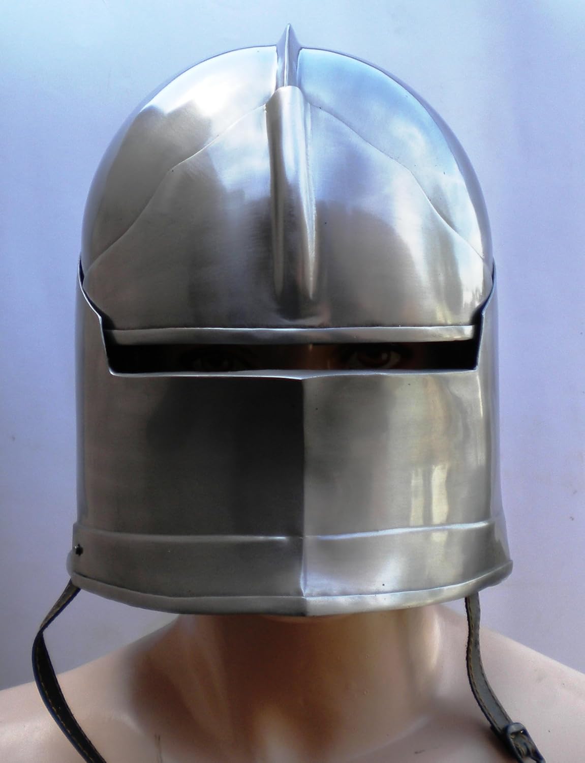 German Sallet Cosplay Armor Viking Crusader Helmet Larp Reenactment Costume With Padded Arming Cap