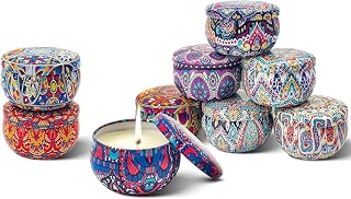 SEVKUMZ 9-Pack Scented Soy Candle Gift Set - Aromatherapy Tealights with Lavender, Rose, Jasmine for Stress Relief & Relaxation, Ideal Women's Gift