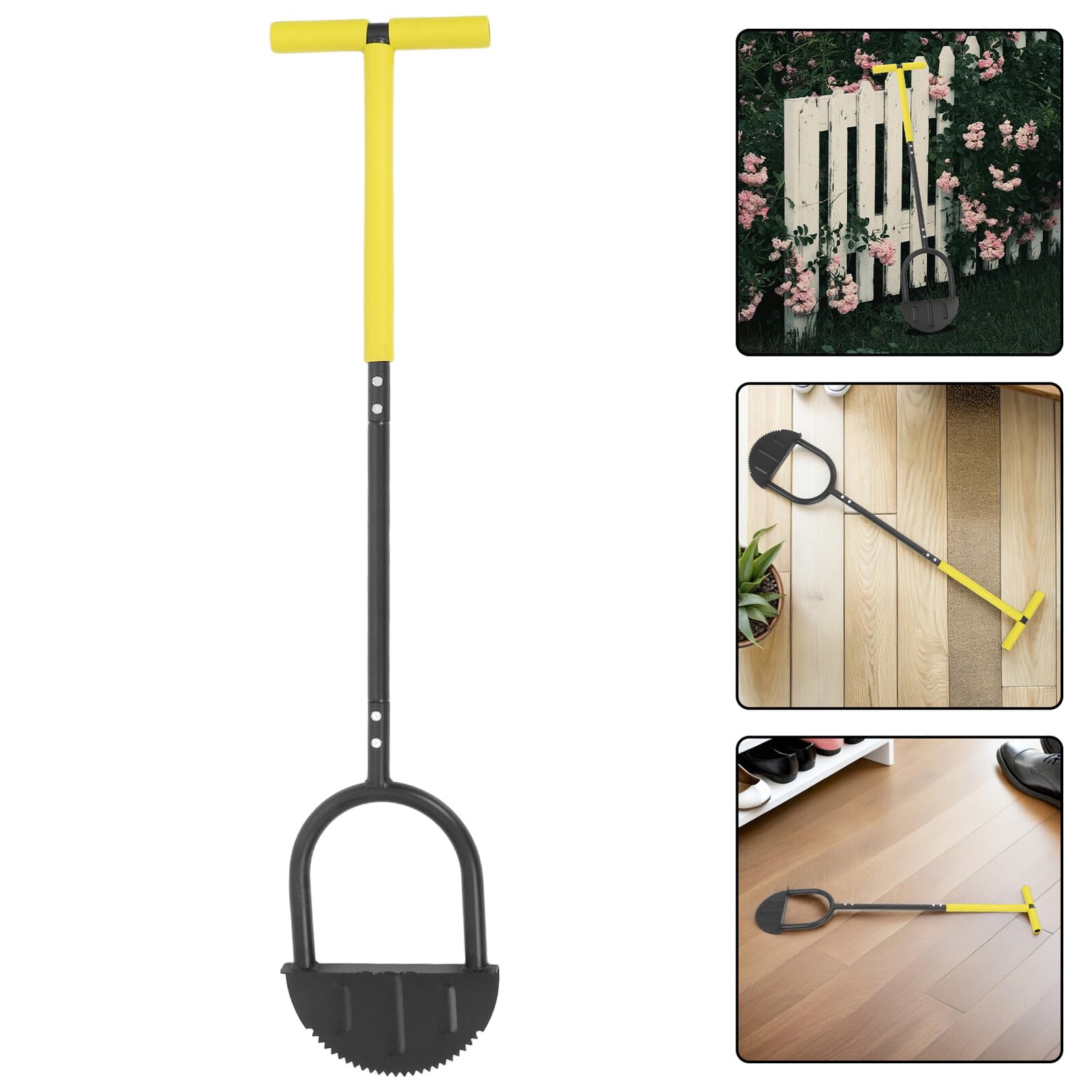 Vanga Manuale per Allentare Terreno con Manico a T | Acciaio al Carbonio, Pedana D’appoggio e Bordo Dentato, per Orti e Giardini, Adatta ad Anziani e Donne