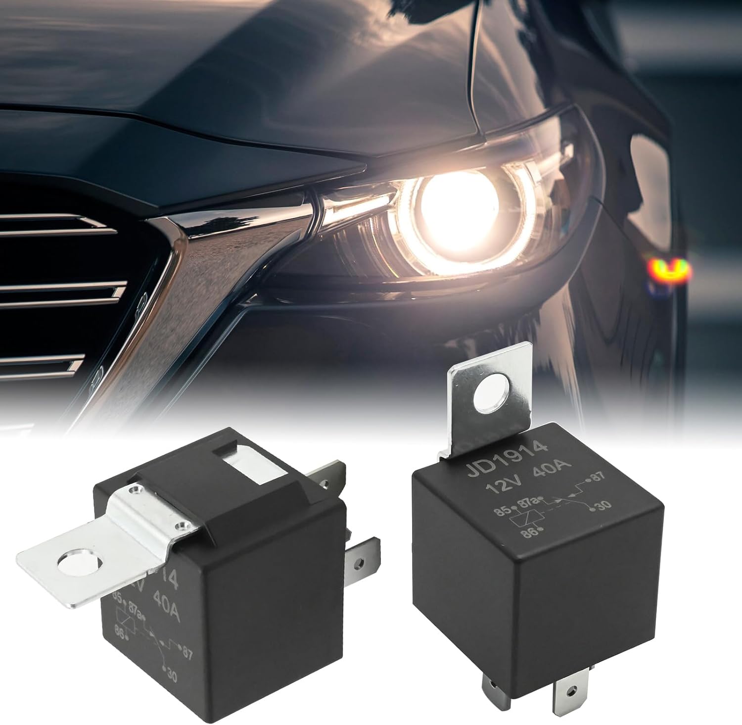 Anxingo 25Pcs 12-Volt Auto Relay Switch, 5 Pin Relay, 40/30 AMP Automotive Relay Kit for All Automotive and Devices Equipped with a 12V Power Source