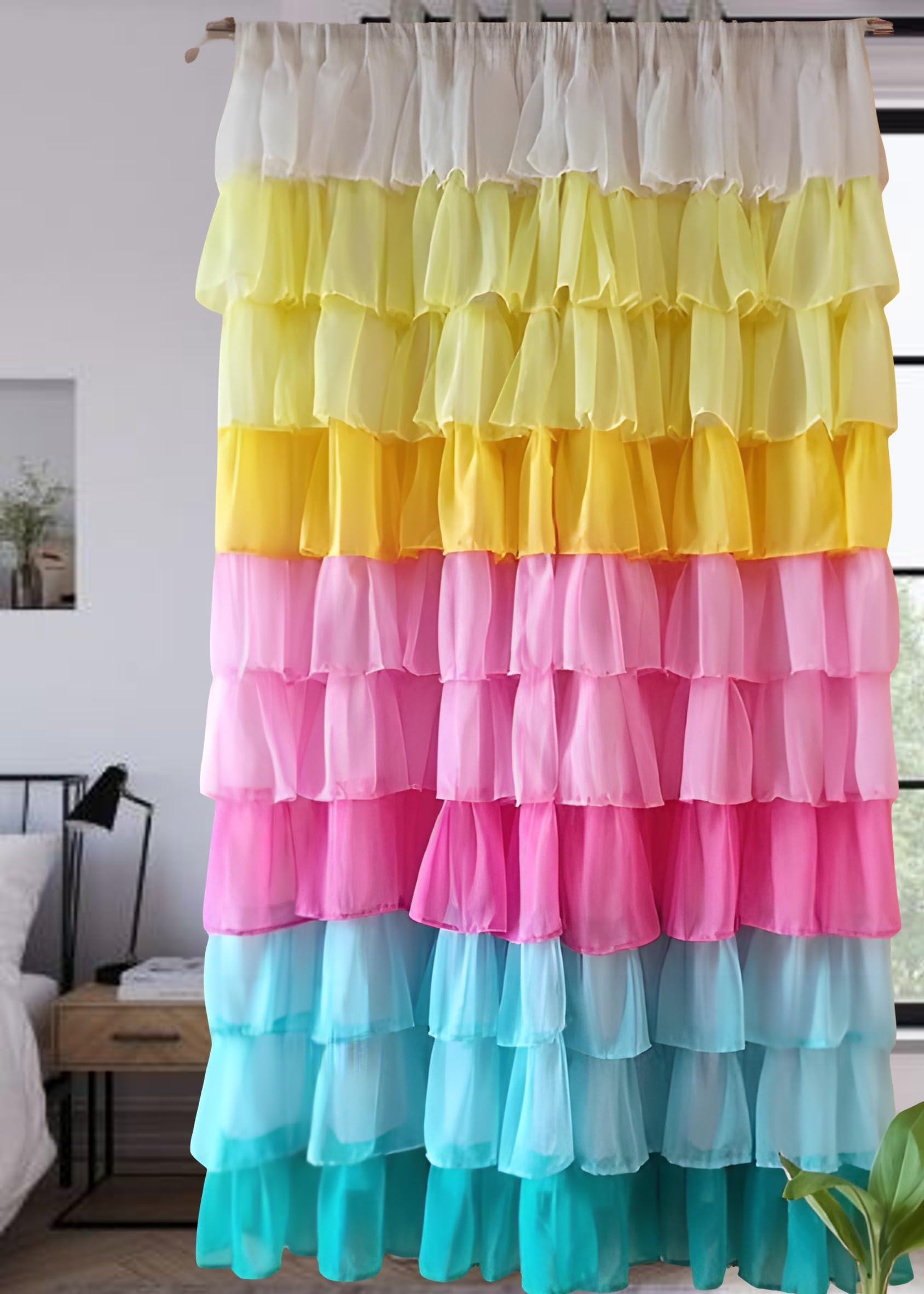 NYSARG Candy Ruffle Curtain, Single Piece-1, 7 FEET (B0CY3Q2539) Amazon Price History, Amazon Price Tracker
