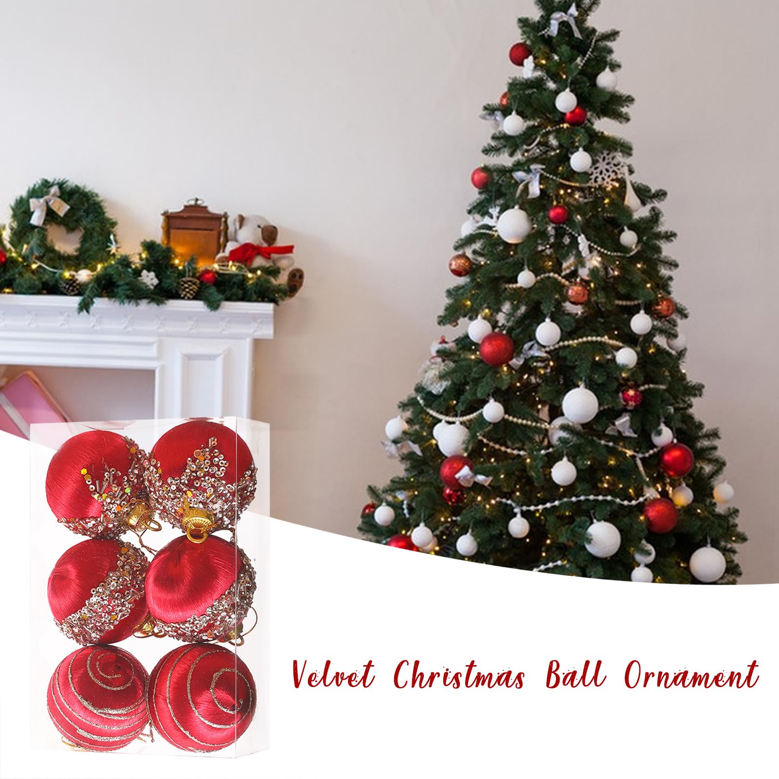 12 Boules De Noël En Velours Vert – 6 Cm, Incassables, Creuses, Pour Sapin Intérieur/extérieur