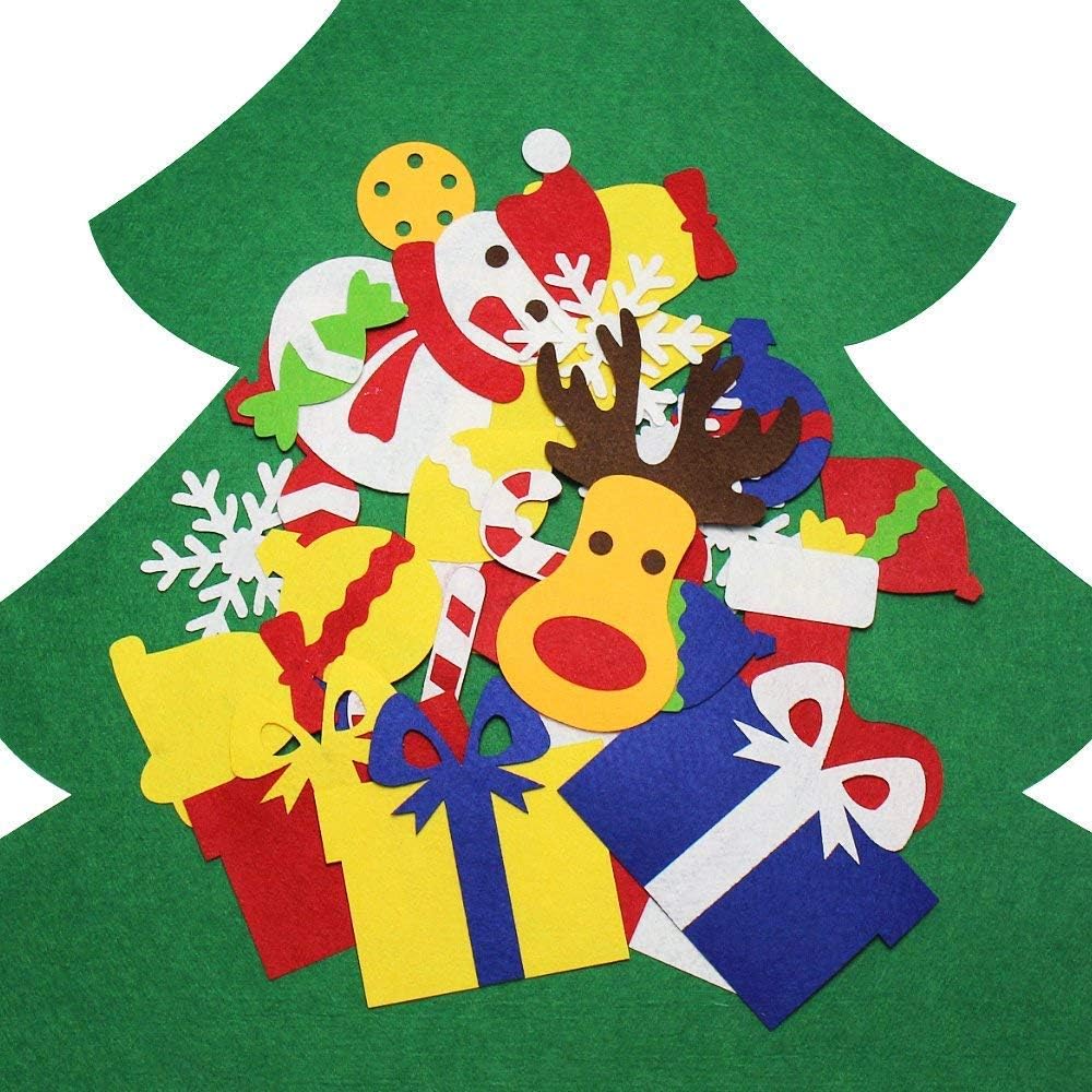YEAHBEER Felt Christmas Tree for Toddlers, 3.2FT DIY Felt Christmas Tree for Kids with 30 Detachable Christmas Ornaments, Xmas Gifts, Hanging Decorations image 3