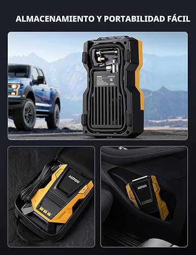 Miniatura 5 de AstroAI Inflador de neumáticos AC/DC Compresor de aire portátil para automóvil, bomba de aire para neumáticos de automóvil, accesorios de automóvil