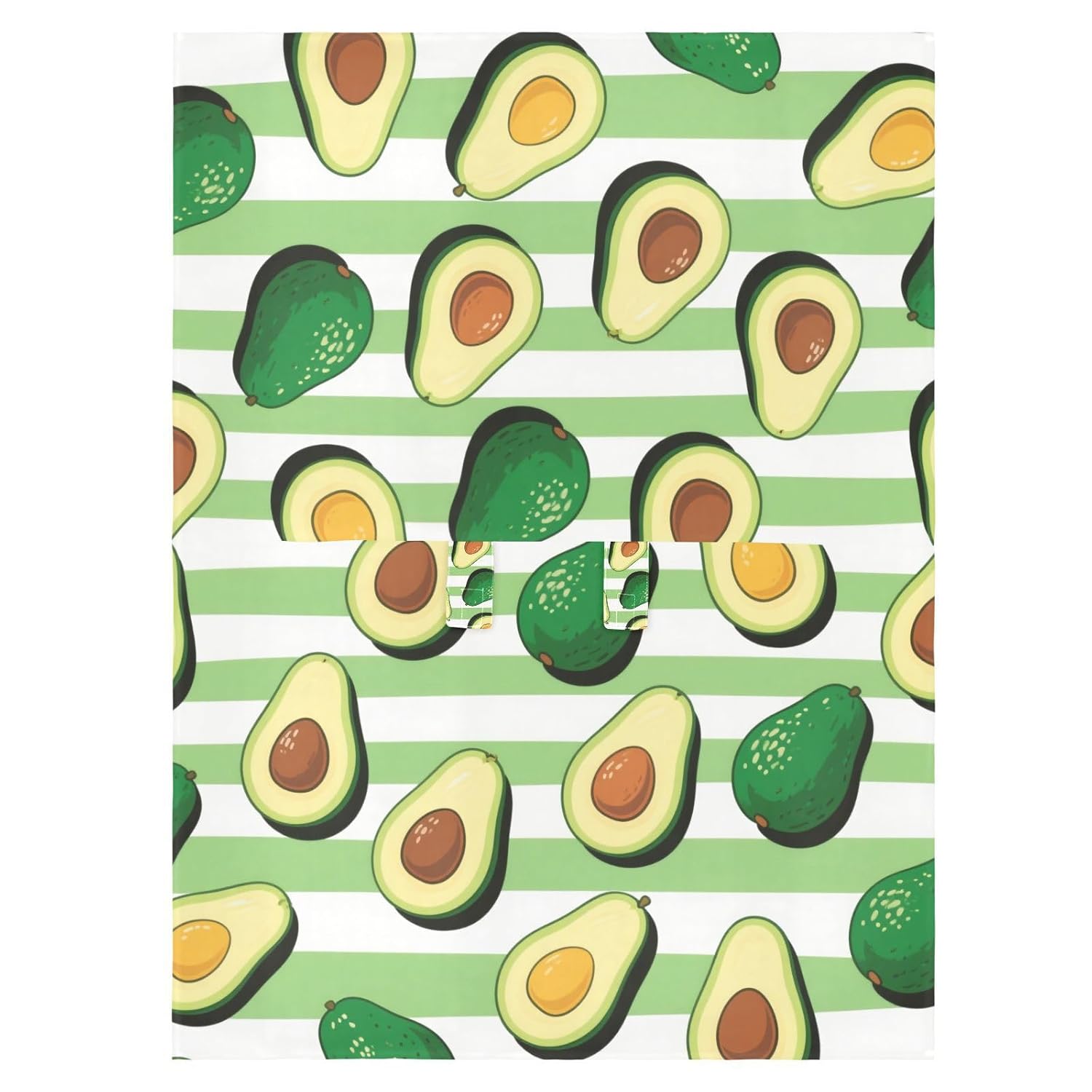 Green White Striped Avocado Fruit Stroller Sun Shade Cover UV Protection Stroller Blackout Cover,protects from Dust and Snow baby stroller parasol