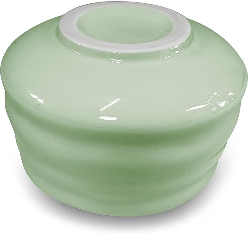 Miniatura 8 de Tazón de cerámica matcha, taza de batidor de té verde japonés hecho a mano, cuenco de té matcha para ceremonia Chawan, 16.9 fl oz, 17 oz (verde