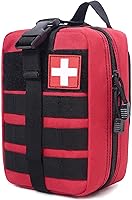 Vista 9 de Bolsa de primeros auxilios táctica Honestptner Molle - Bolsa de nailon 600D resistente para EMT (solo incluye bolsa)