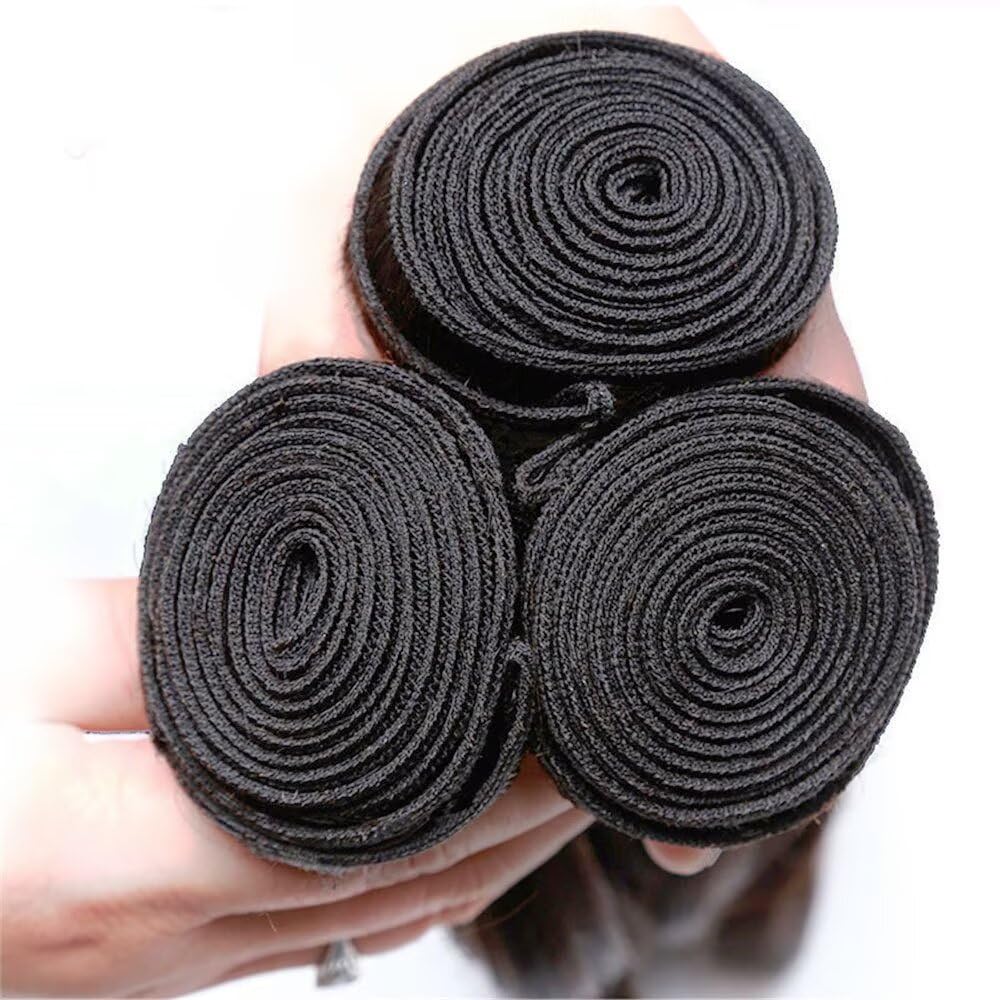 Loose Wave 3 Bundles 14 16 18 Inch Unprocessed 9A Brazilian Virgin Human Hair Bundles Clearance Wet And Wavy Real Human Hair Weave Extension For Women Natural Black