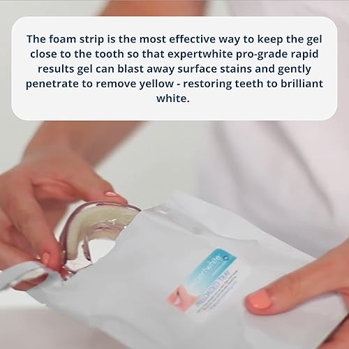 Miniatura 2 de Bandejas blanqueadoras de dientes precargadas al 35% para el hogar (5 bandejas selladas individualmente precargadas con gel de fuerza profesional,