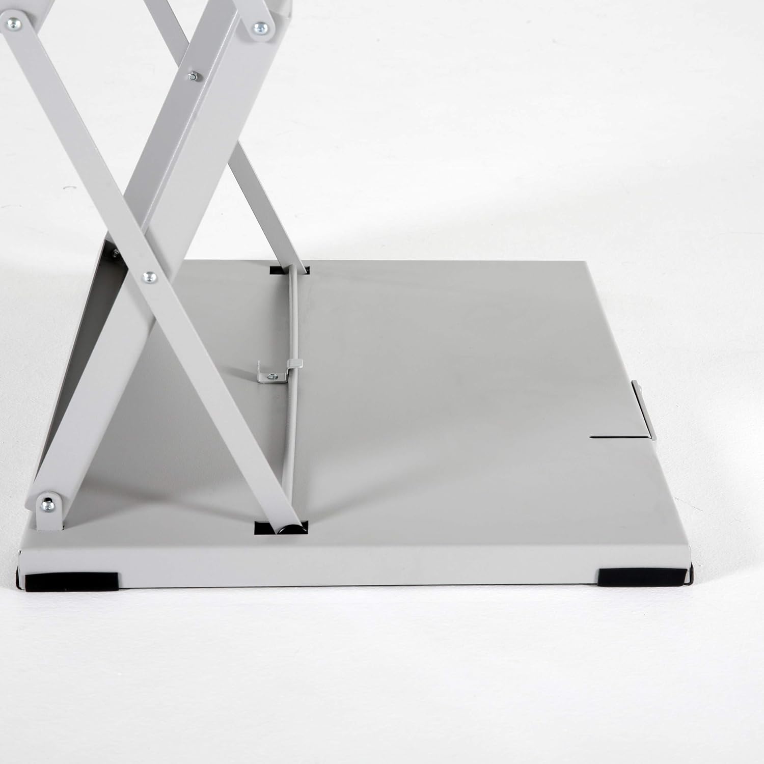 M&T Displays Foldable Counter with Steel Literature Holder and Carrying Bag, Magazine Rack, Brochure Display Stand, Catalog Leaflet, Flier for Fair, Conference, Shows Gray -... - Image 6