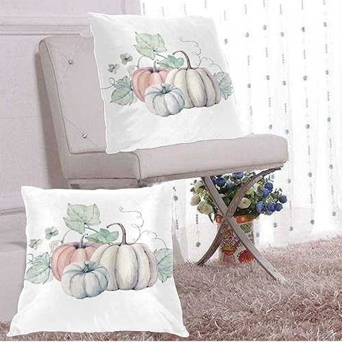 Miniatura 5 de Juego de 2 fundas de almohada de calabaza otoño otoño juego de 2 fundas de almohada cuadradas decorativas para sofá, hogar, dormitorio, silla,