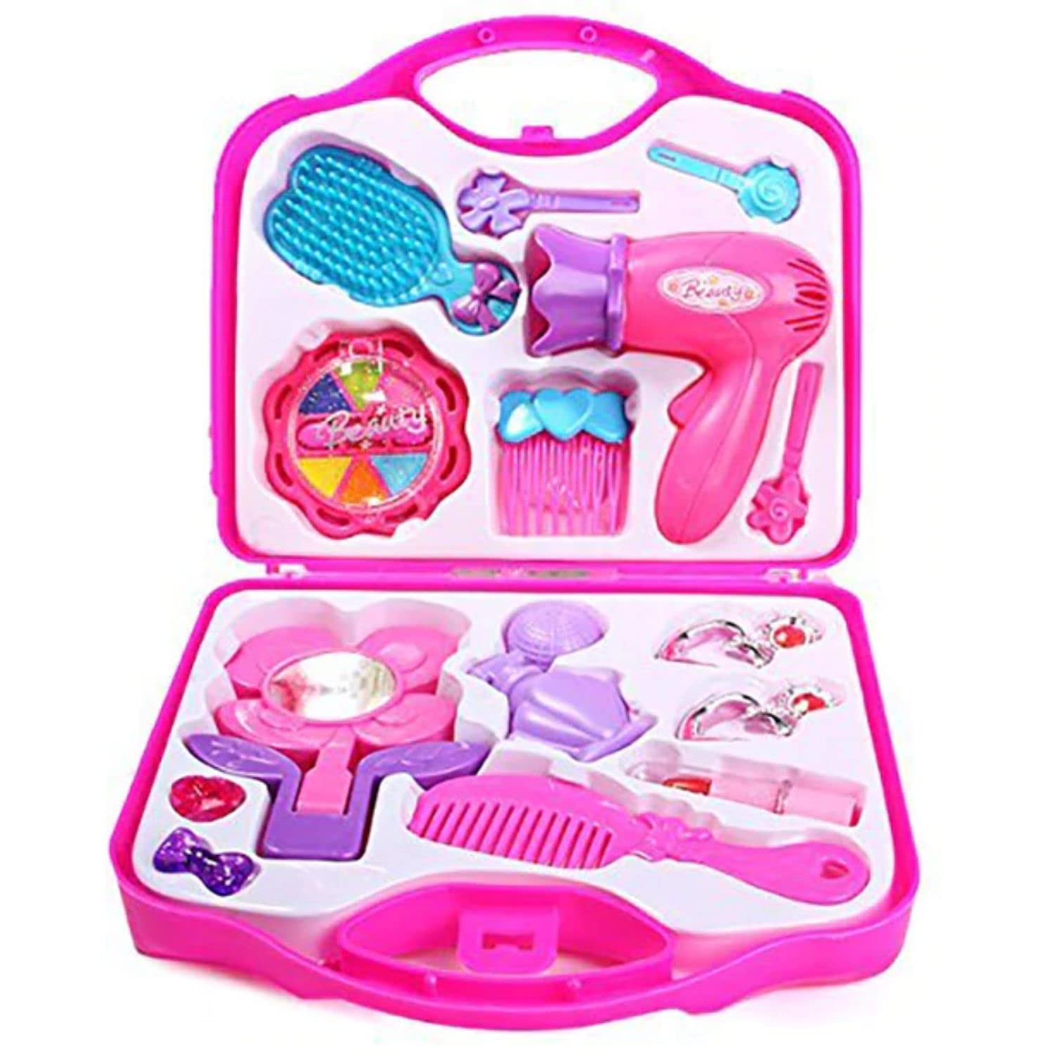 Kids Mandi Pretend Play Make Up Case and Cosmetic Set, Durable Beauty Kit Hair Salon with Makeup Accessories for Children Girls with Foldable Suitcase (B0B5L1JMMJ) Amazon Price History, Amazon Price Tracker