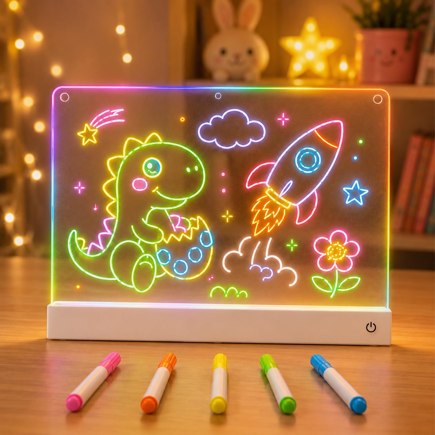 Regalo de cumpleaños ideal: Tablero de dibujo LED recargable 8