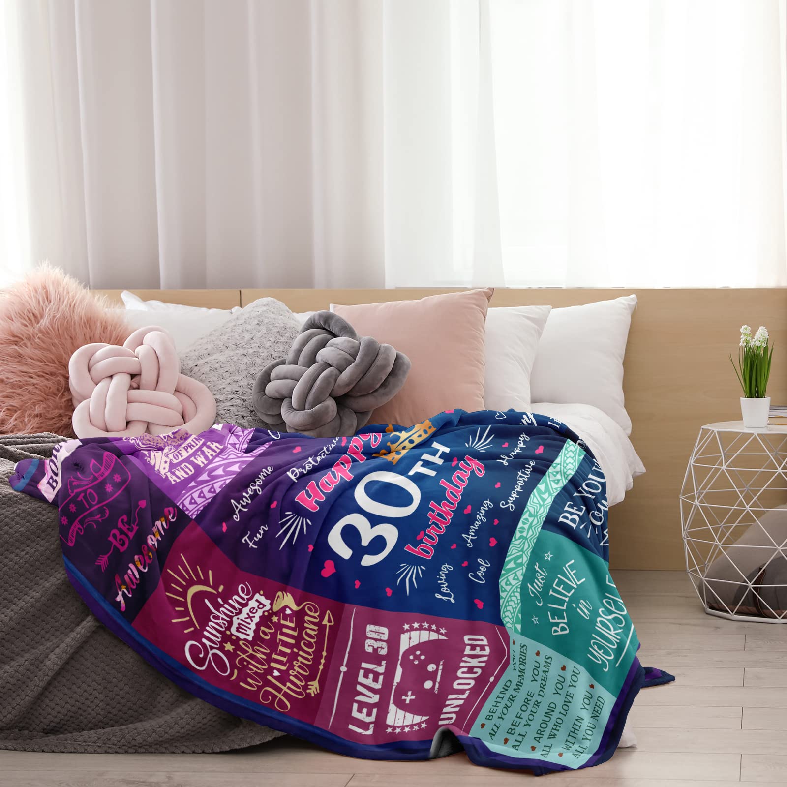 30th Birthday Gifts For Women Throw Blanket 50x60 30th Birthday