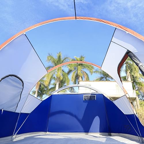 Miniatura 4 de CAMPROS CP Camping Tent 10 Person Family Cabin Tent, 2 Room Water Resistant Waterproof Tent with Top Rainfly, 4 Large Mesh Windows, Double Layer,