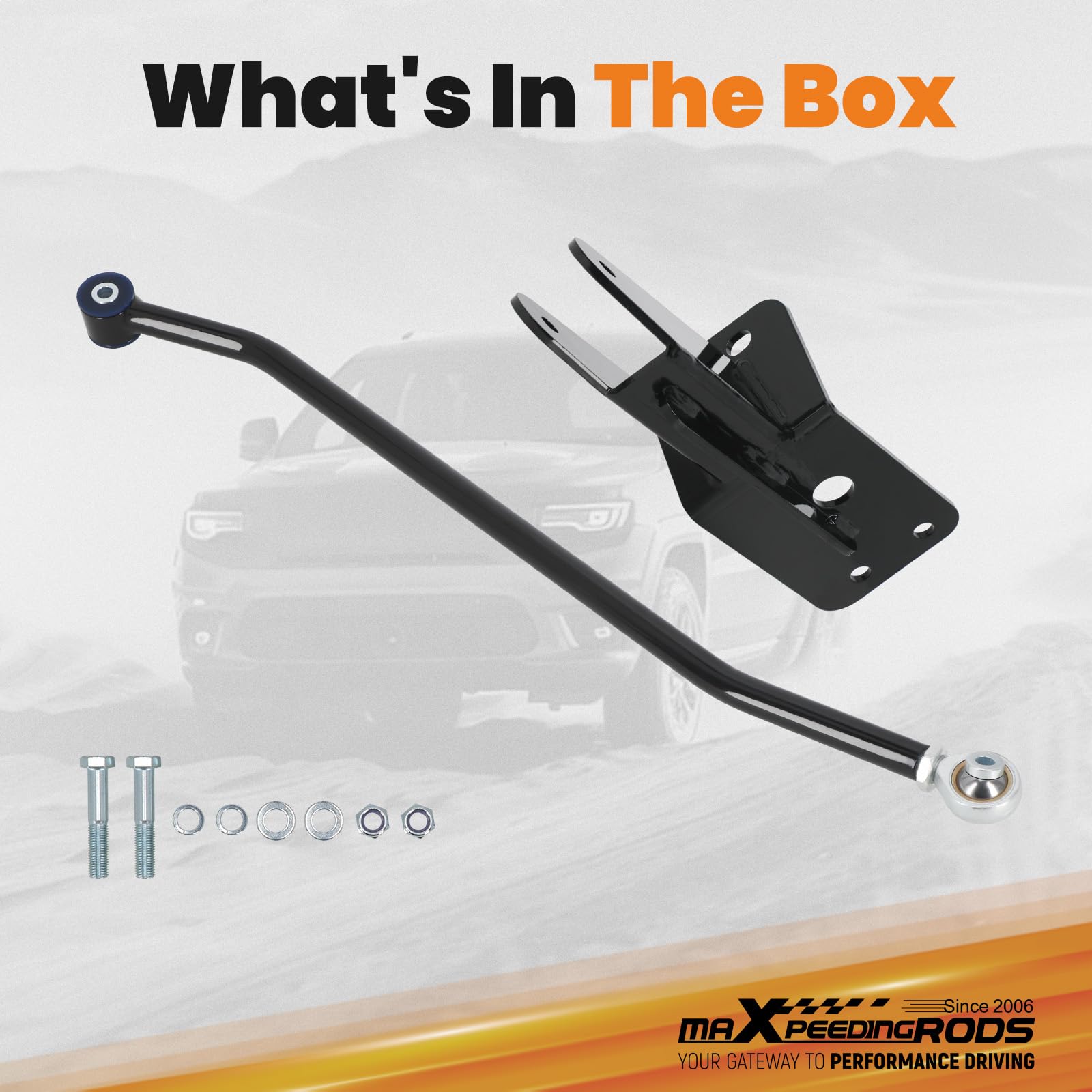 maXpeedingrods Braccio trasversale regolabile da 4 a 6,5" per Jeep Cherokee XJ 1984 – 2001, asta panhard, con supporto di posa