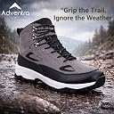 ADVENTRA Men Waterproof Trekking Shoes | Mid-High Ankle | Removable Cushion Insole | 4mm Lug Sole | All Weather, Uneven Terrain & Light Rain Hikes | ET1105 | Grey gallery image