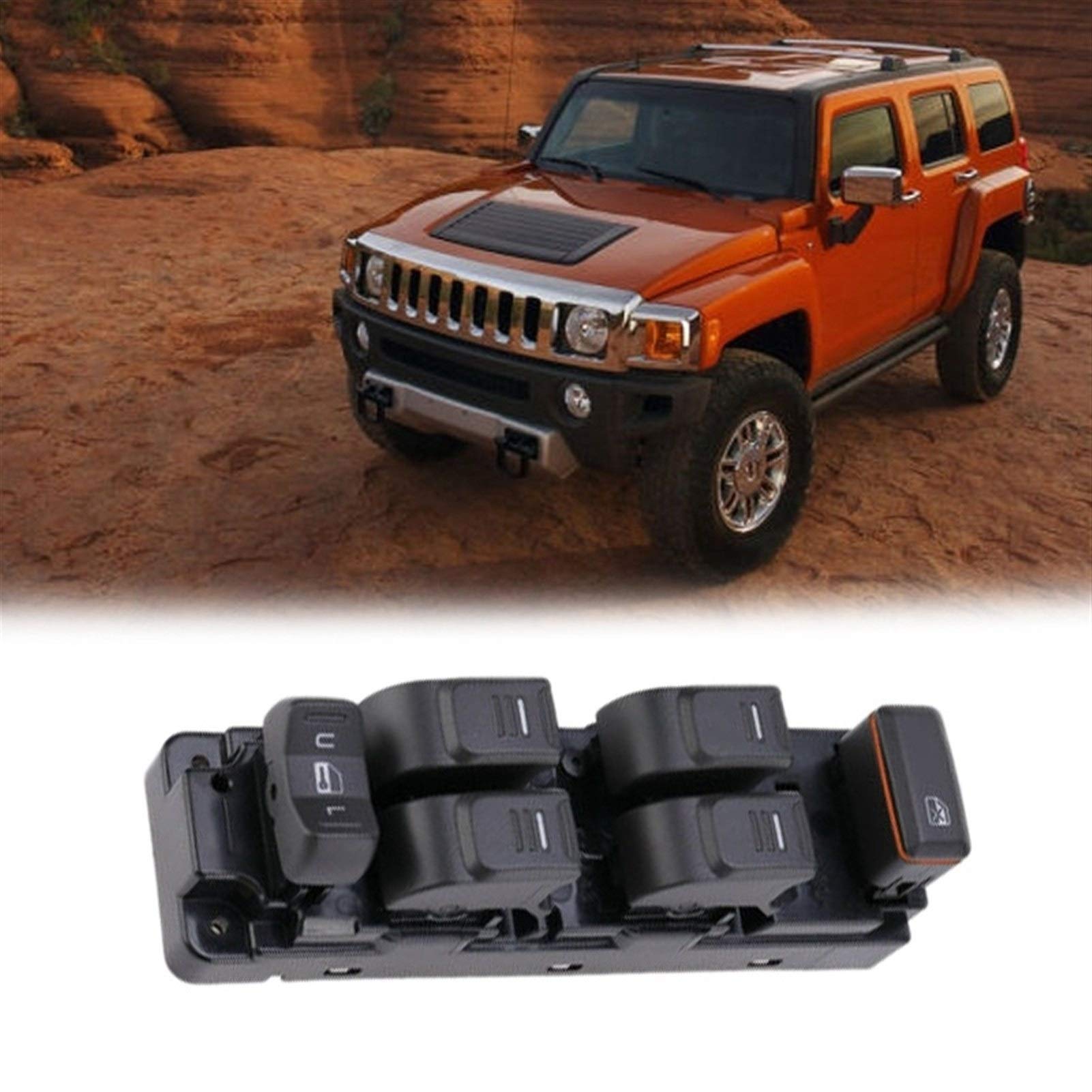 Przełącznik podnośnika szyby, strona kierowcy, główny przełącznik podnośnika okna do Chevrolet Colorado, GMC Canyon, Hummer H3 H3T, numer części 25779767