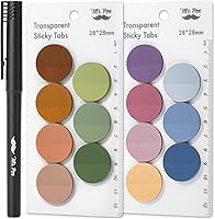 Vista 24 de Mr. Pen - Notas adhesivas redondas transparentes, 560 unidades, colores pastel, notas adhesivas redondas translúcidas
