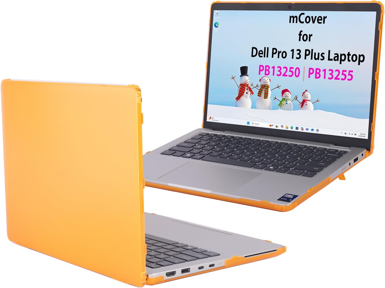mCover Case ONLY Compatible for 2025-2026 13.3" Dell Pro 13 Plus PB13250 PB13255 Clamshell or 2-in-1 Windows PC(NOT Fitting Any Other Dell Models)- Orange