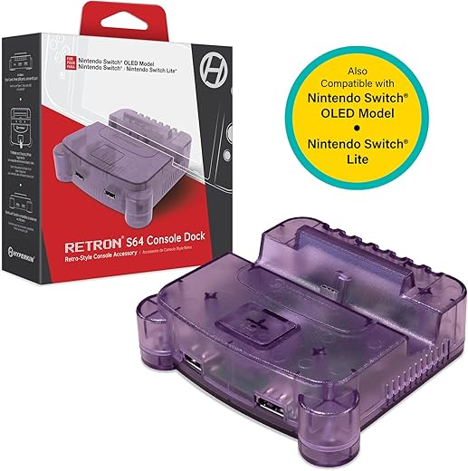RetroN S64 Console Dock for Nintendo Switch (Purple) – Hyperkin