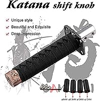 Vista 2 de RYANSTAR - Pomo universal para palanca de cambios con espada, Katana Samural, palanca de cambios compatible con automóviles manuales, la mayoría