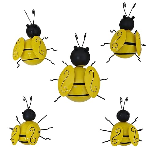 Metal Garden Yard Art Wall Decor, Bumble Bee Outdoor Wall